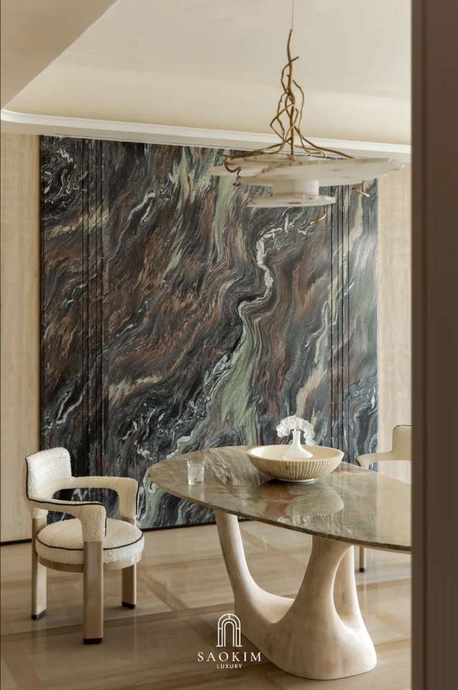 Thiết kế phòng ăn biệt thự phong cách Contemporary Organic Luxury - Sự giao hoà giữa thiên nhiên và thẩm mỹ đương đại
